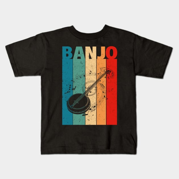 Vintage Banjo Kids T-Shirt by LotusTee